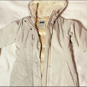 Beige ultra down parka